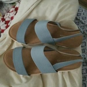 Aerosole steel blue sandals